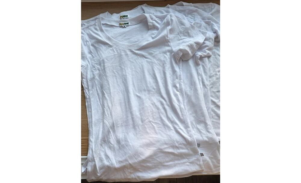 Lot of 10 Blank White Crew T-Shirts Size S HTV Screen Print Craft